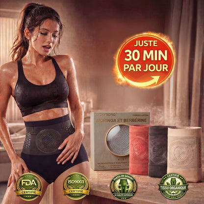 𝐿𝑈𝐶𝐾𝑌𝑆𝑂𝑁𝐺® 𝐌𝐨𝐫𝐢𝐧𝐠𝐚 & 𝐁𝐞𝐫𝐛𝐞𝐫𝐢𝐧𝐞 Short Sculptant et Brûleur de Graisse 4‑en‑1 aux Micro‑Particules👙