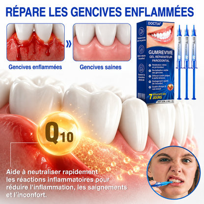 🏅🦷🛡️DOCTIA® GumRevive – Gel Réparateur Parodontal pour Gencives Sensibles🍃🍃