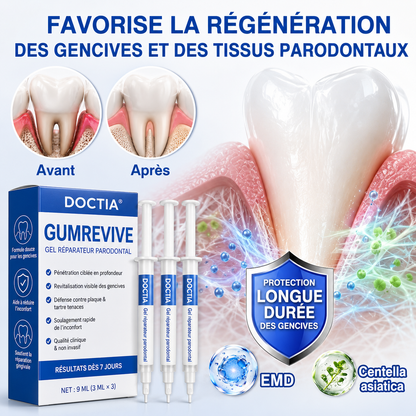 🏅🦷🛡️DOCTIA® GumRevive – Gel Réparateur Parodontal pour Gencives Sensibles🍃🍃