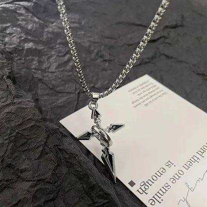 Titanium steel necklace, crafted with an electroplating process, fade-resistant and hypoallergenic.（副本）