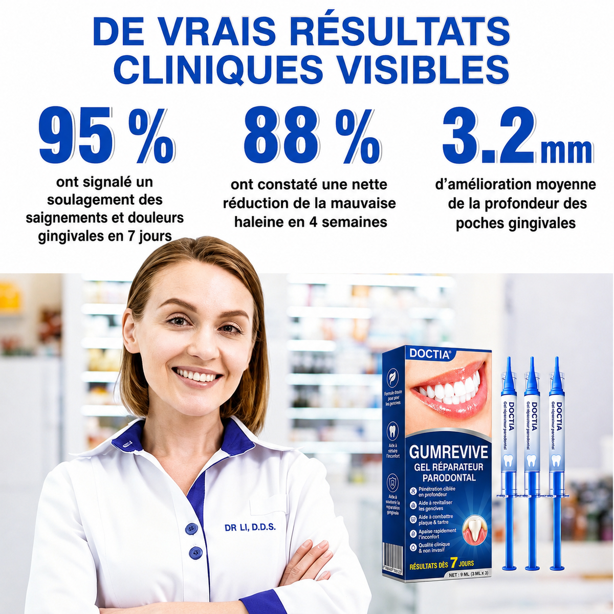 🏅🦷🛡️DOCTIA® GumRevive – Gel Réparateur Parodontal pour Gencives Sensibles🍃🍃