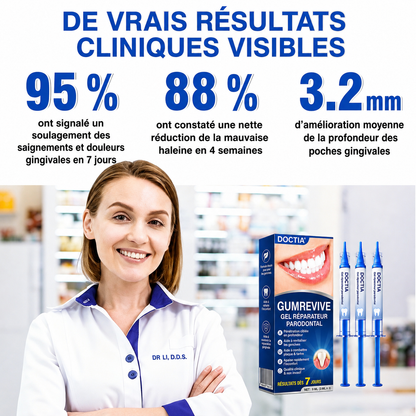 🏅🦷🛡️DOCTIA® GumRevive – Gel Réparateur Parodontal pour Gencives Sensibles🍃🍃