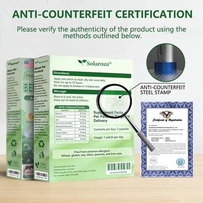 FDA Registered & GMP Certified  | 🧑‍⚕️🩺 Solaroza® Moringa & Berberine 10-IN-1 Advanced NanoMicroneedle Patch |  Backed by Scientific Evidence |10-in-1 Formula | Results in 5 Days🌊